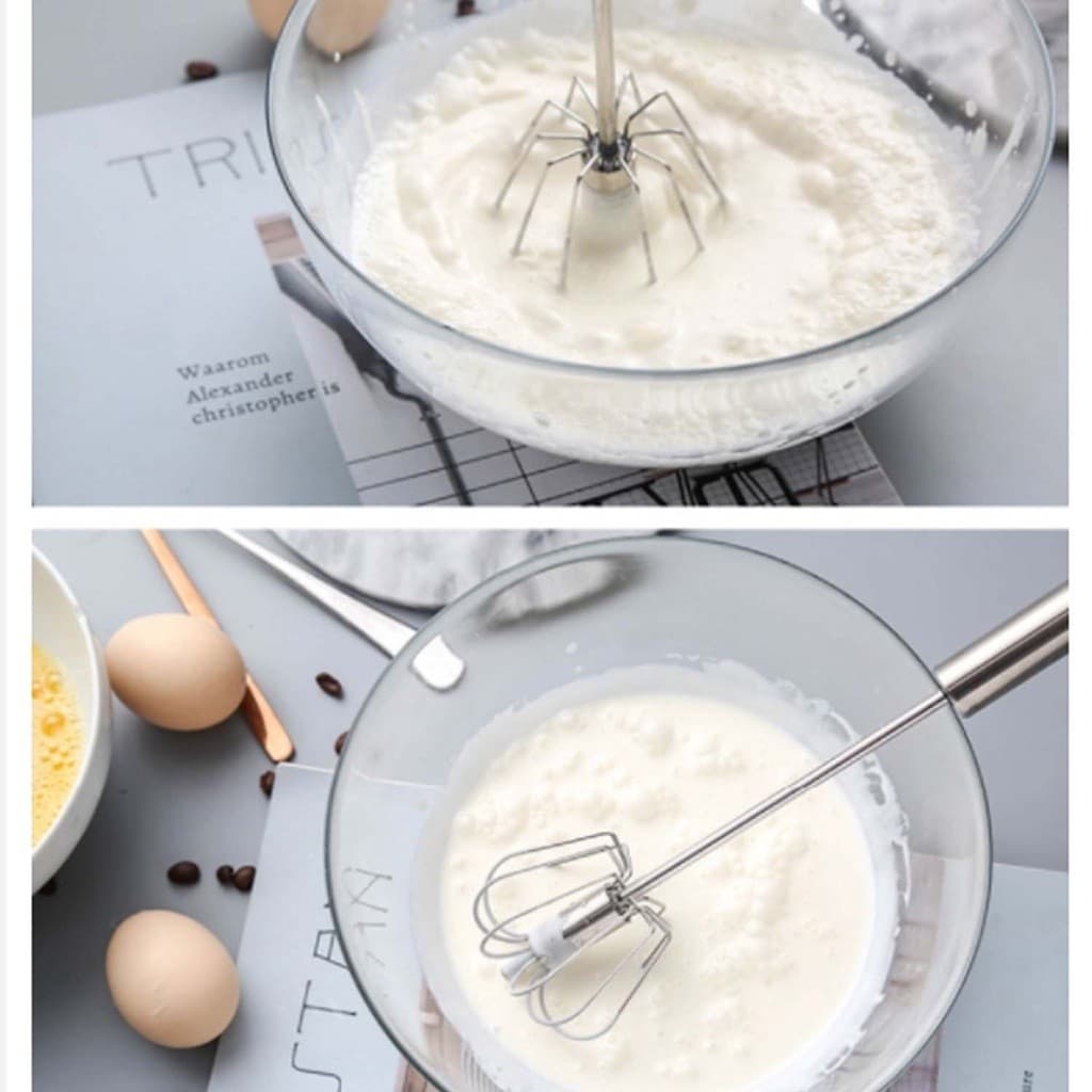 Batedor De Ovos Inox Semi Automático 29cm