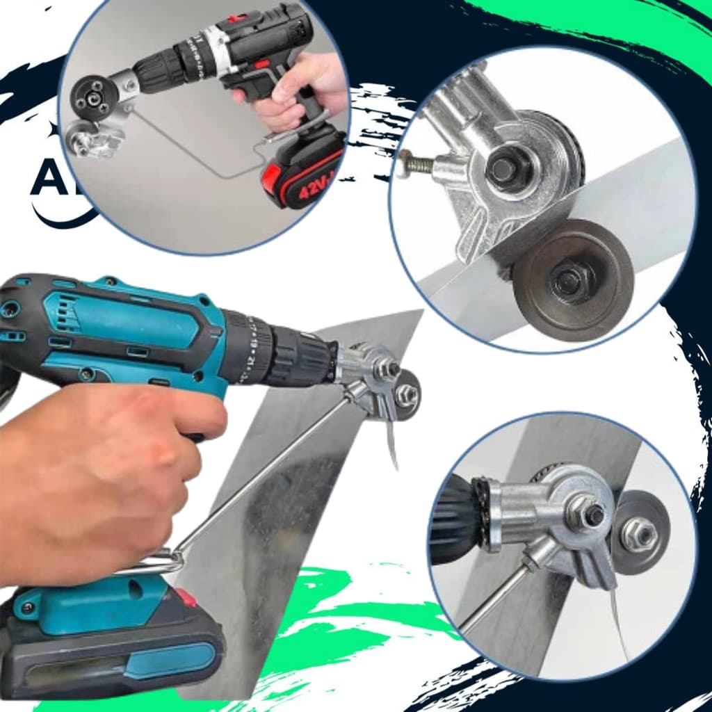 Adaptador Conector Cortador Parafusadeira De Folha Chapa Metal Corte