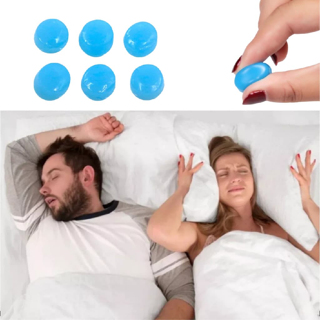 6 Peças Tampão De Ouvido Para Redução De Ruído Para Dormir Super À Prova De Som Silicone