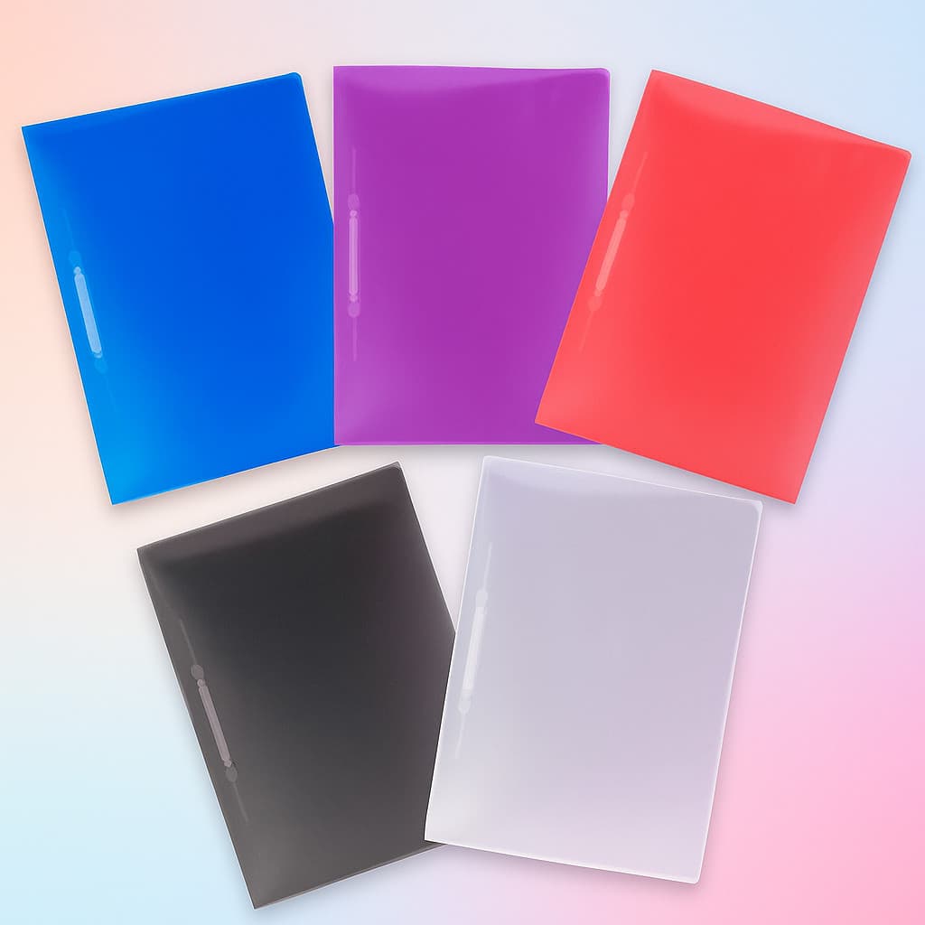 Pasta com Grampo Plástico Kit com 05 Unidades