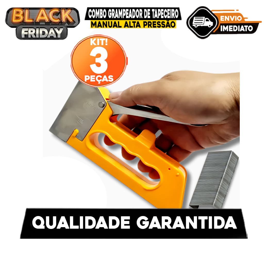 Combo Grampeador de Tapeceiro Manual Alta Pressão | Profissional & Faça Você Em Casa e Atelier