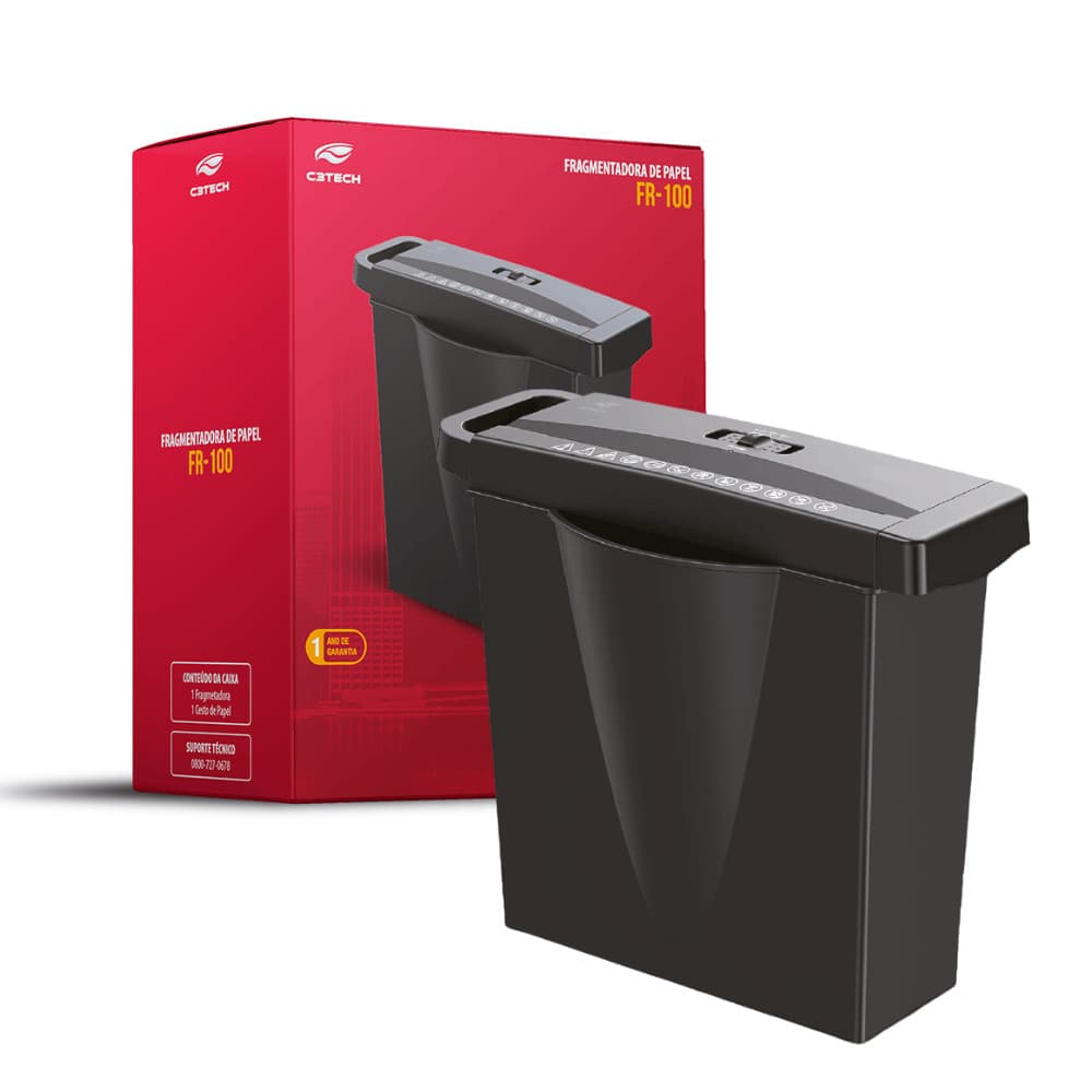 Fragmentadora Picotadora de Papel com deposito FR-100BK