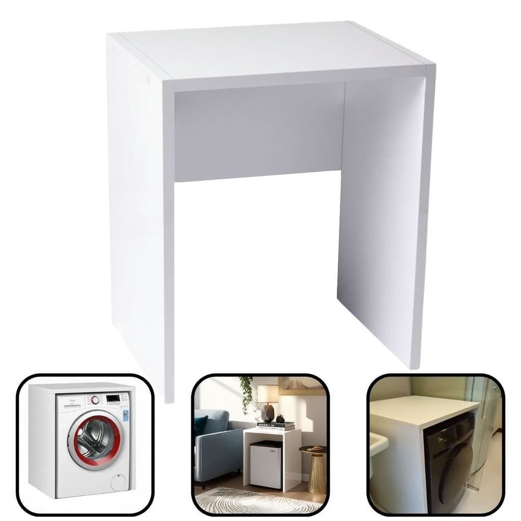 Nicho Decorativo para Maquina Lava e Seca 91x69x64cm Branco