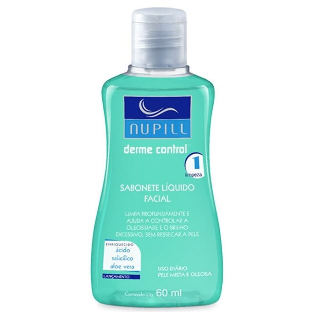 Sabonete Líquido Facial Pele Oleosa 60ml Nupill