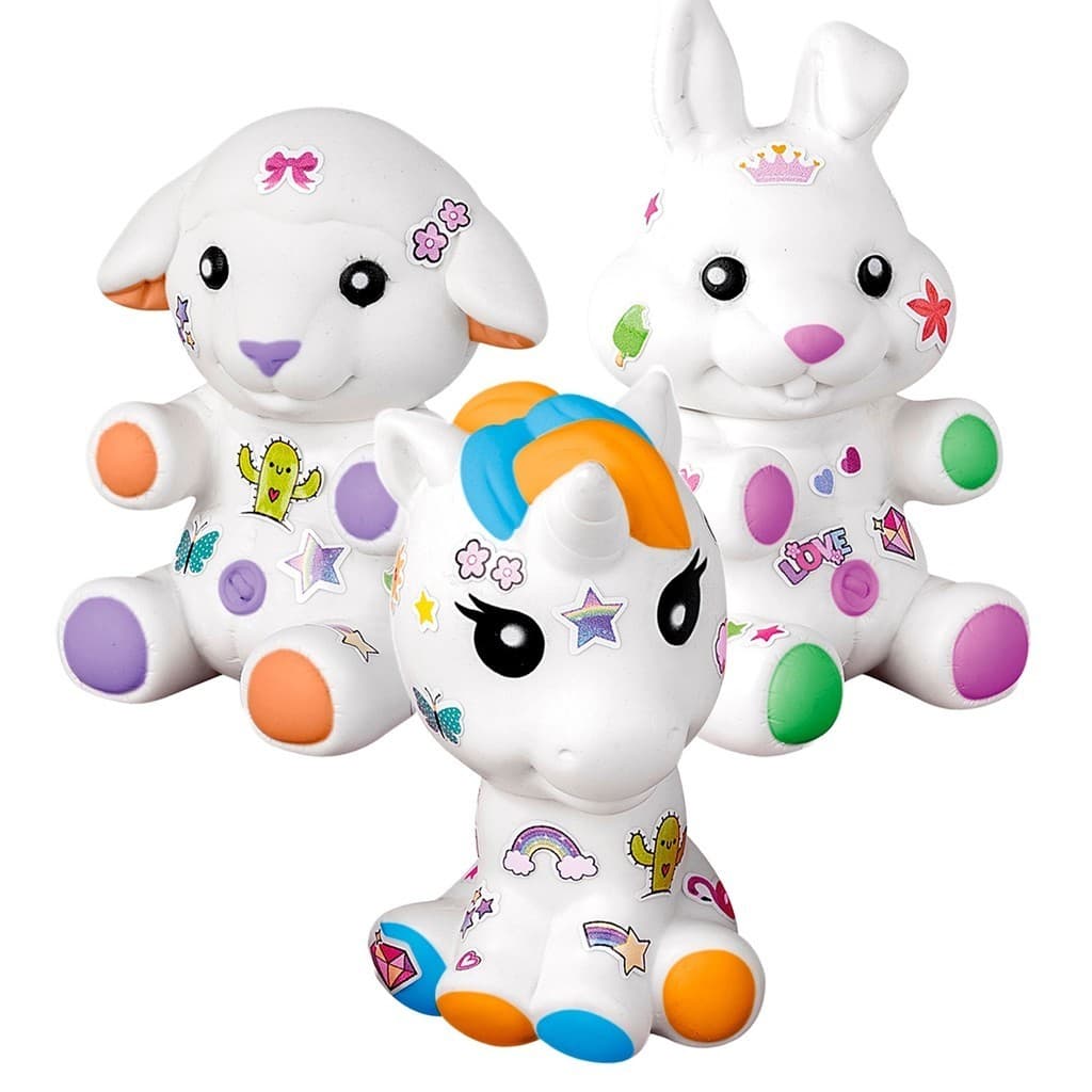 Brinquedo Pet Love Pintura Bonecos De Colorir Conjunto Adesivos E Canetas Coloridas - Cotiplás