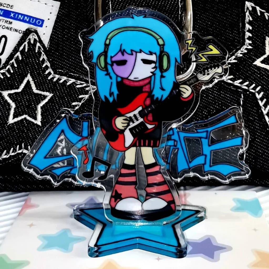 Sally Face Presente Figuras De Brinquedo Acrílico Suporte Anime Modelo Figura Ação Ornamento Acessórios Modelos Ornamentos Desktop