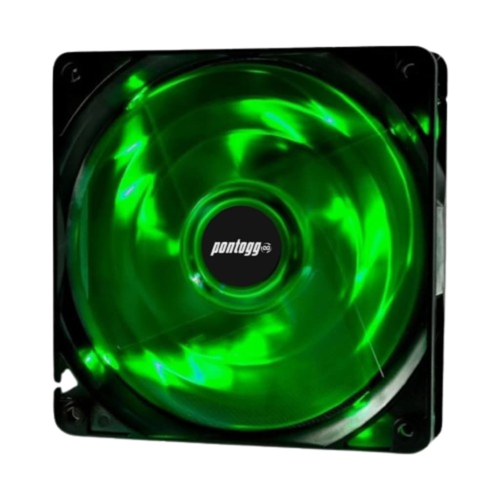 Cooler Fan Basic Verde 4 Leds Para Gabinete 120mm x 120mm