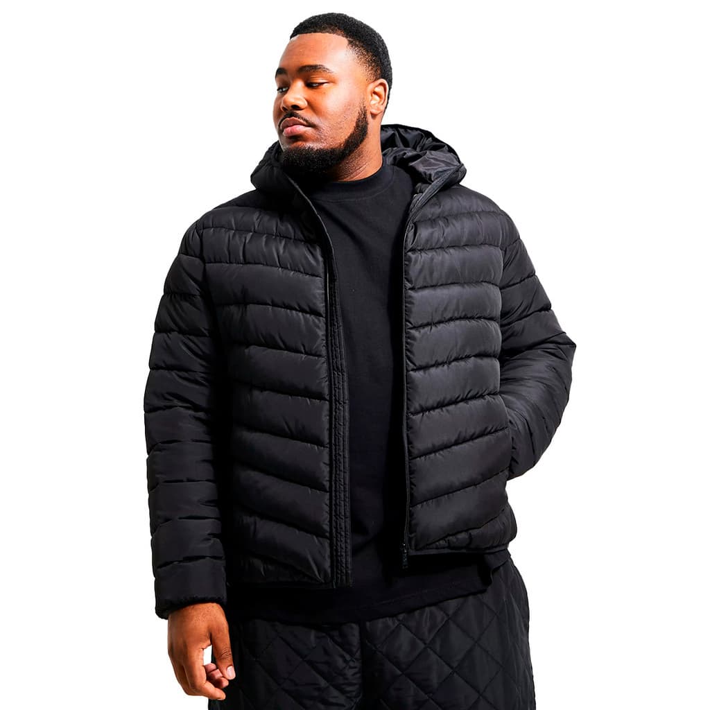 Jaqueta Puffer Bobojaco Plus Size Masculino Quente Confortável Estilo Casual