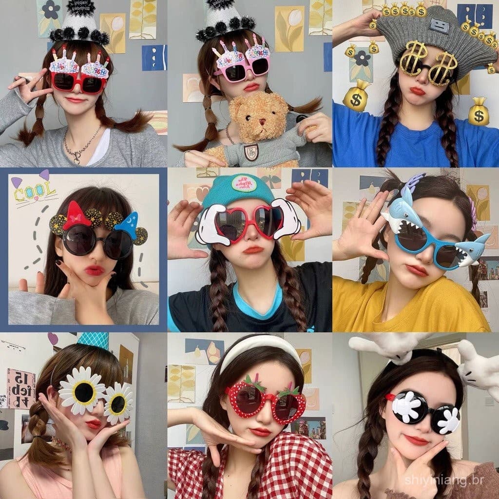 Aniversário Engraçado Óculos Festa Aniversário Personalidade Criativa Óculos