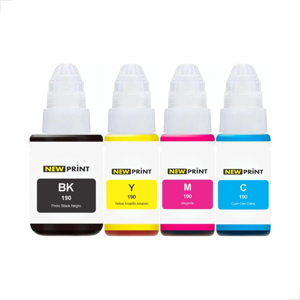 Kit 4 Tinta Para Canon Gl-190 G3110 G3100 G3111 G4110 G4111 G4100
