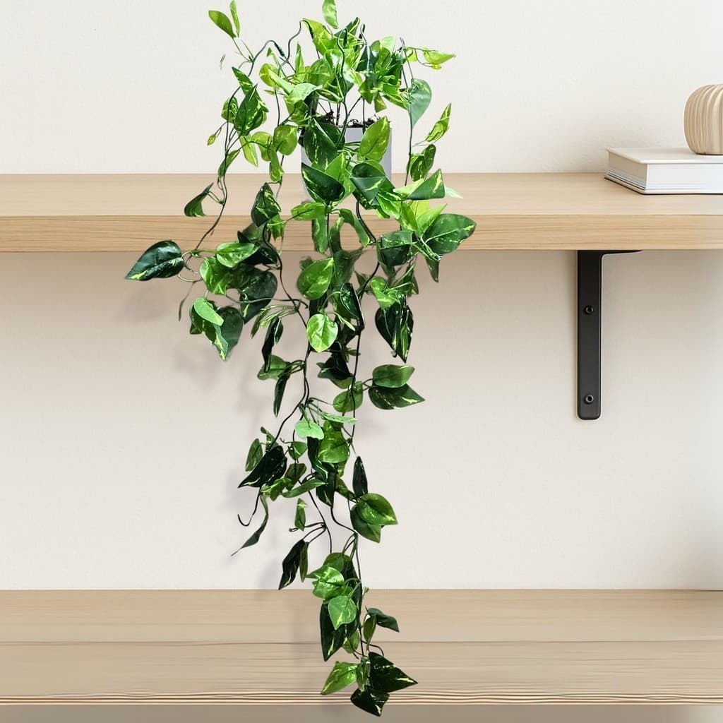 Jiboia Artificial 90cm Vaso Espelho Decoração Moderna