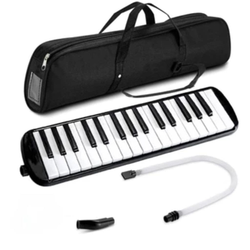 Escaleta 32 Teclas Sopro Melodica Capa Mini Piano Alça de Mão