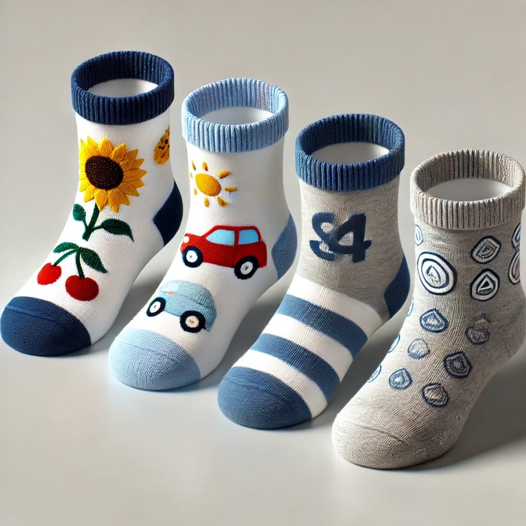 Kit 12 Pares Meias Infantis Curtas Algodão 4 a 10 Anos Menina Menino Estampadas Confortáveis