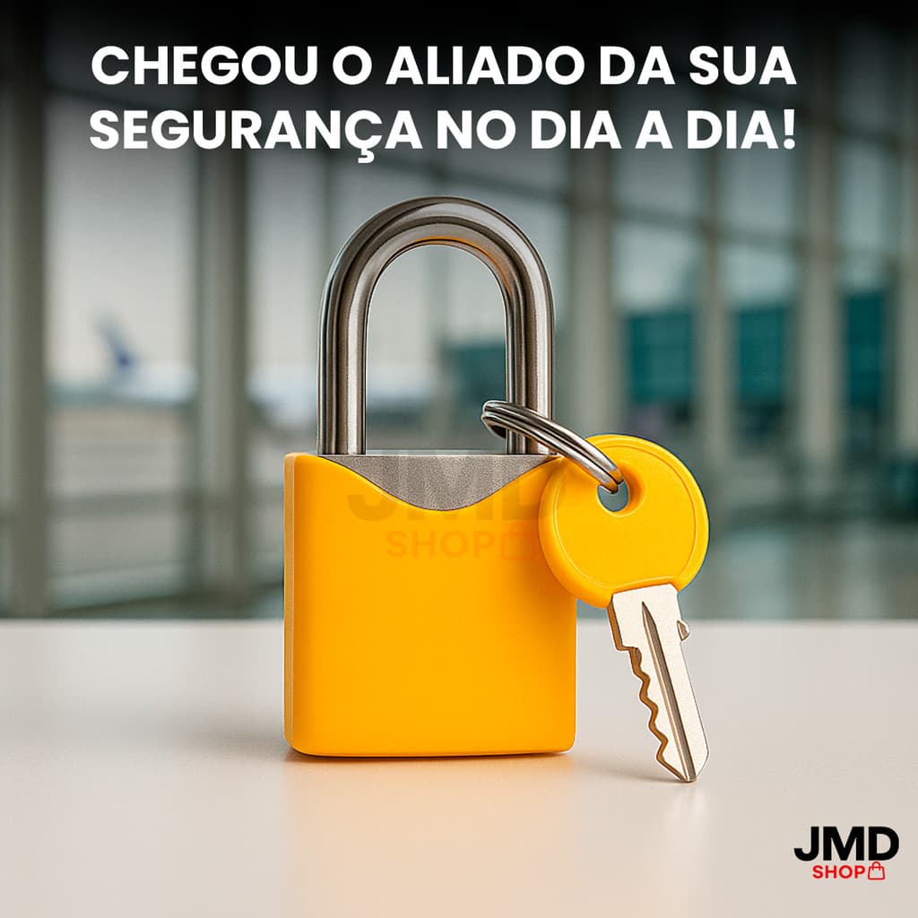 Kit 2 Cadeados De Latão Coloridos 20mm para  Proteção Armarios Mochilas