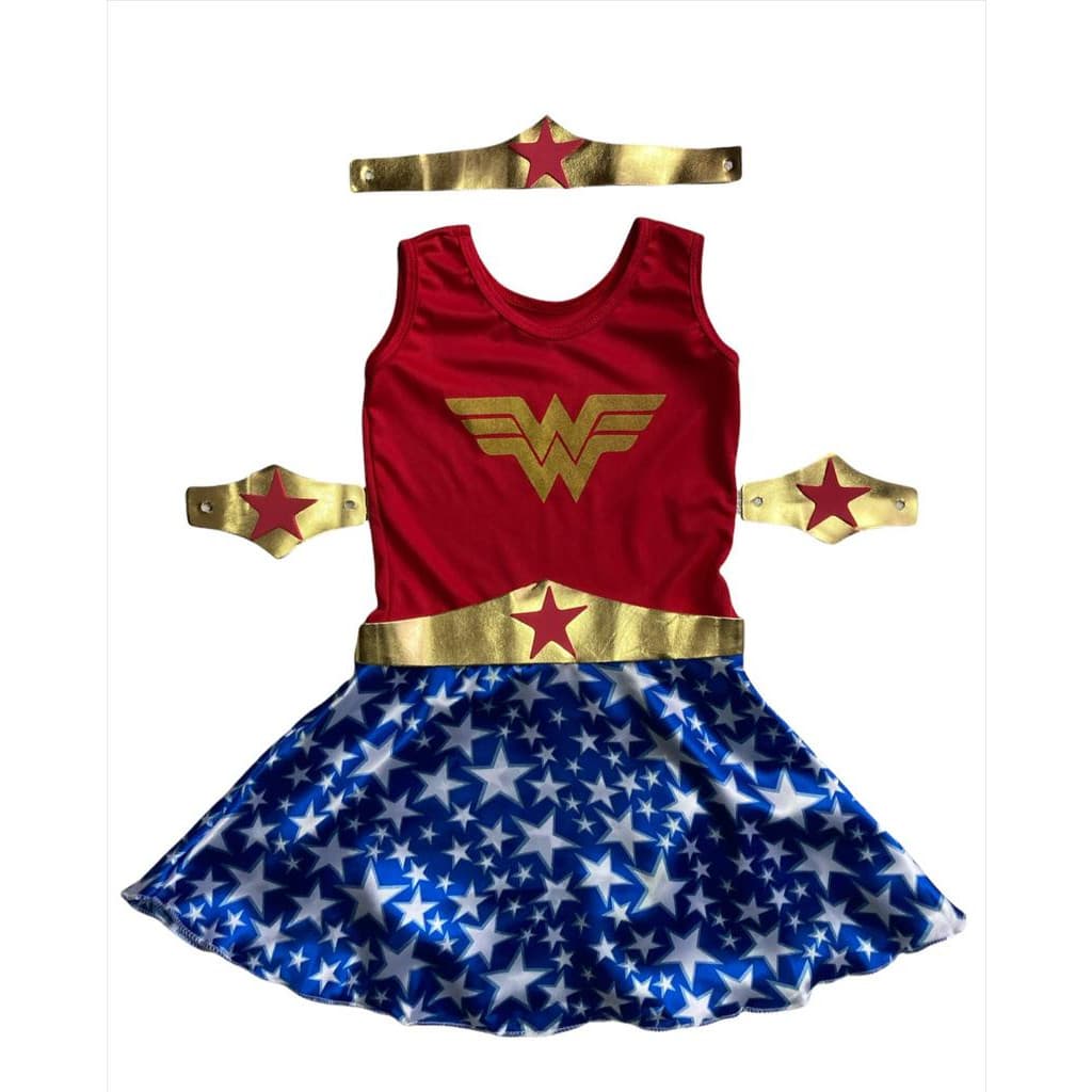 Fantasia Infantil Mulher Maravilha Roupa Amazona Meninas