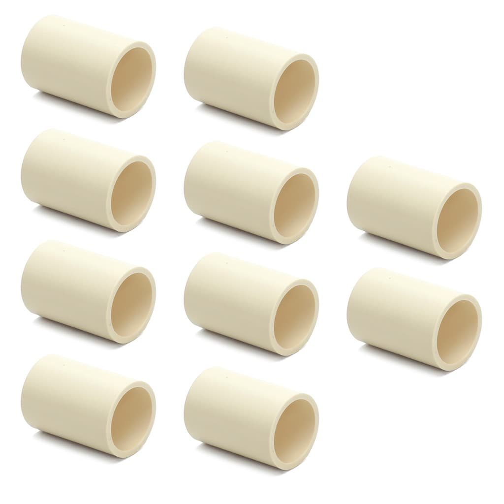 Luva União CPVC 22mm C/ 10 Unidades Água Quente Aquatherm Resistente Tubo Cano Conexão Conector Aquecimento Solar Oferta