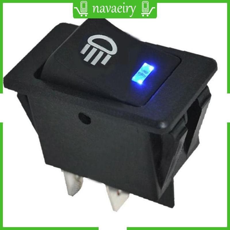 nava Luz Nevoeiro Do Carro Interruptor LED 4 Pinos Liga/Desliga Botão 12V Pressão LIght