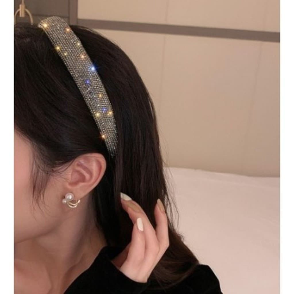 KIT 1/2 PCS Linda Tiara Brilhante/Bijuteria Fashion Com Strass Prata -GQ103-026-INLIS ANA