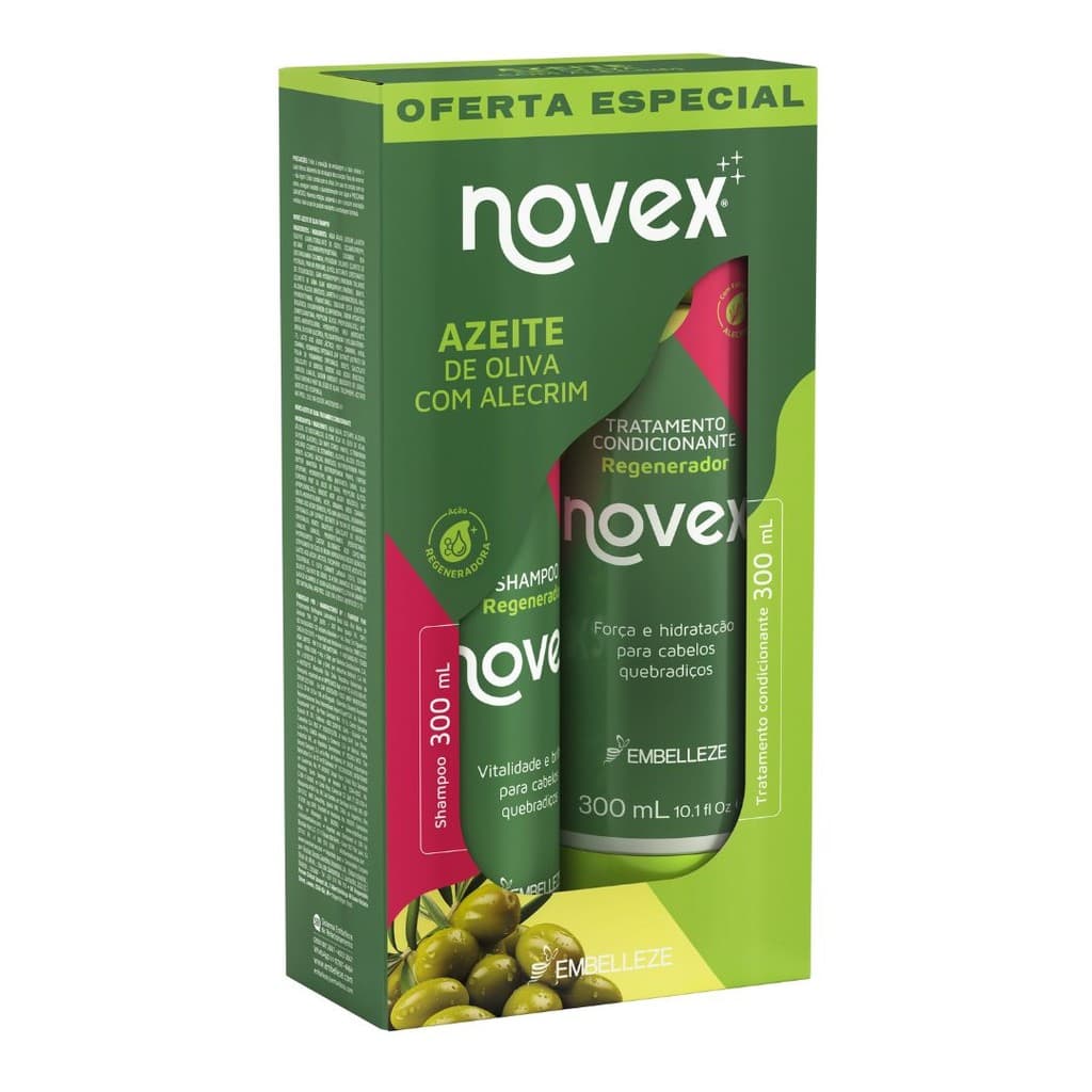 Kit Novex Azeite de Oliva e Alecrim 300ml Shampoo + Condicionador Embelleze