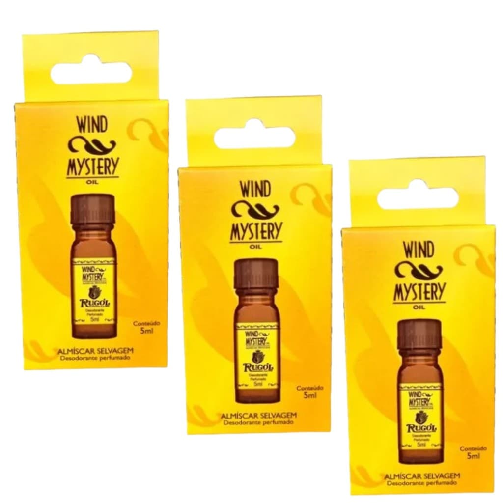 Kit 3 Wind Mystery Oil Almíscar Selvagem 5Ml - Rugól