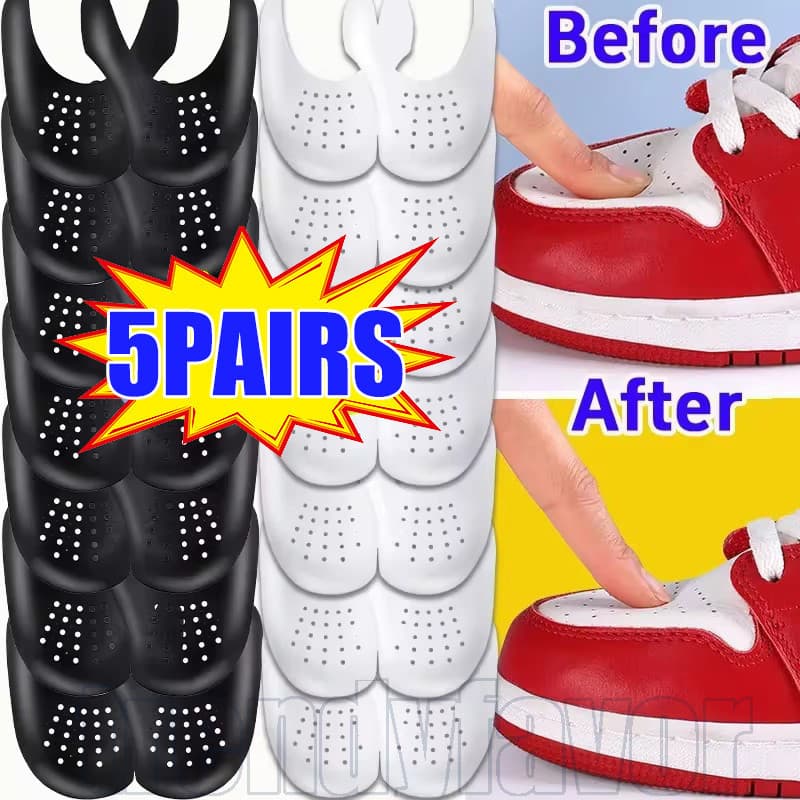 1/2/4 Pares De Protetor De Plástico Com Sola Antirrugas-Ferramenta De Manutenção De Sapatos Absorvente De Umidade Respir