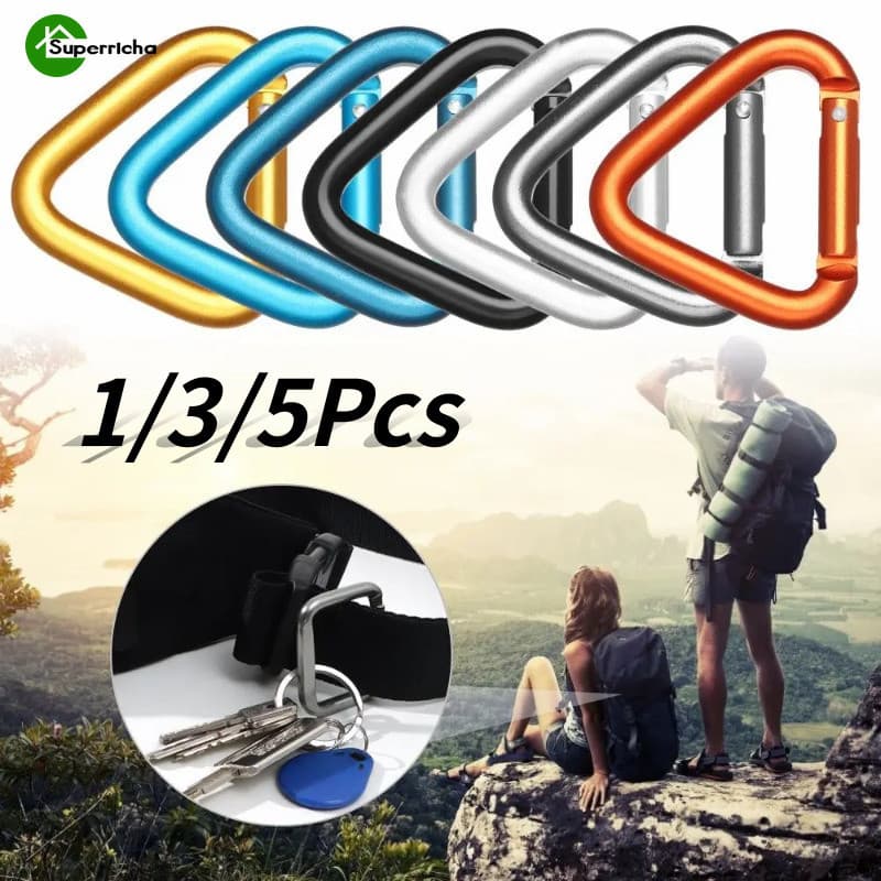 Mosquetão De Montanhismo-Formato De S , Triângulo , D-Para Caminhadas Ao Ar Livre , Viagens-Mochila , Garrafa De Água , 