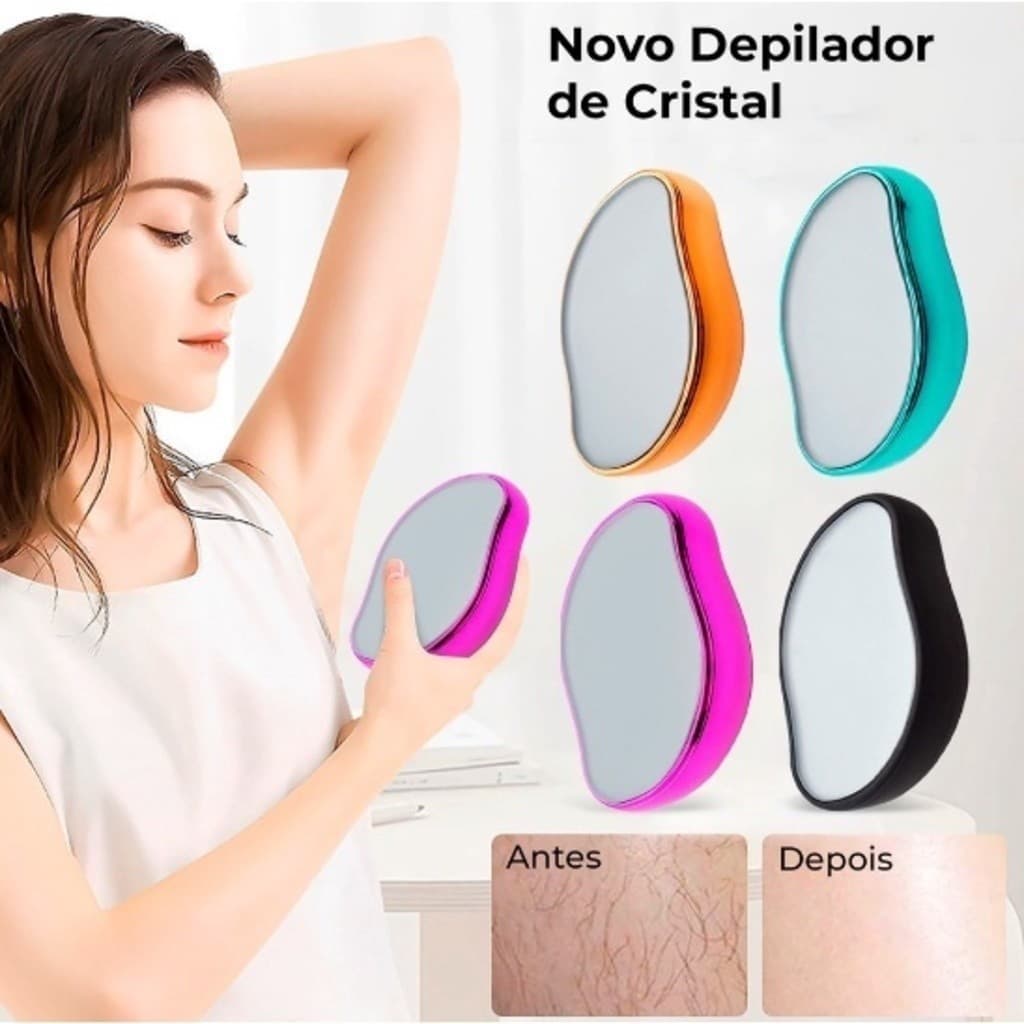 Depiladora de Cristal | Depilador de cristal | Ferramenta de depilação de esfoliação indolor