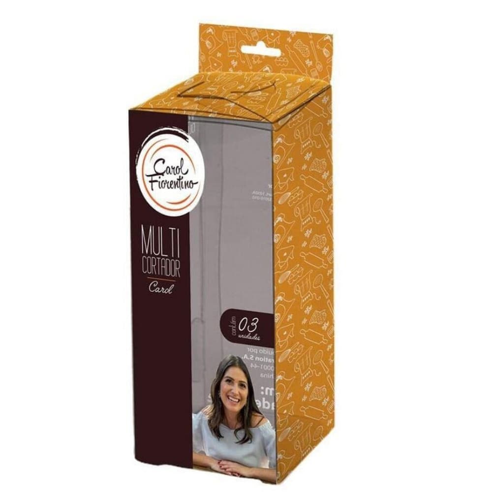 Kit 3 Multi Cortador Doces Biscuit Biscoito Geométrico