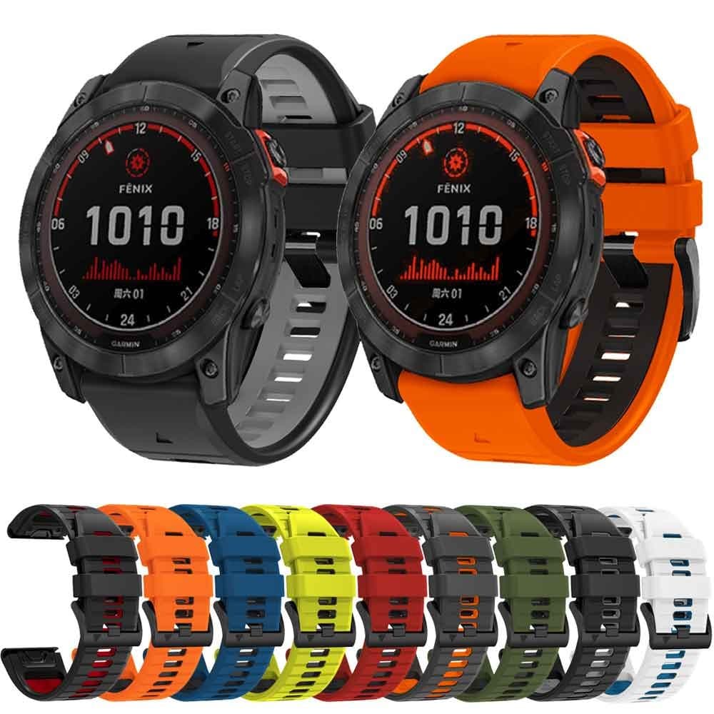 Pulseira De Silicone 22 26MM Para Garmin Fenix 7 7X 6 6X Pro 5 5X Plus 3HR 935 945 Instinto S60 S62 MK1 Smartwatch Fastf