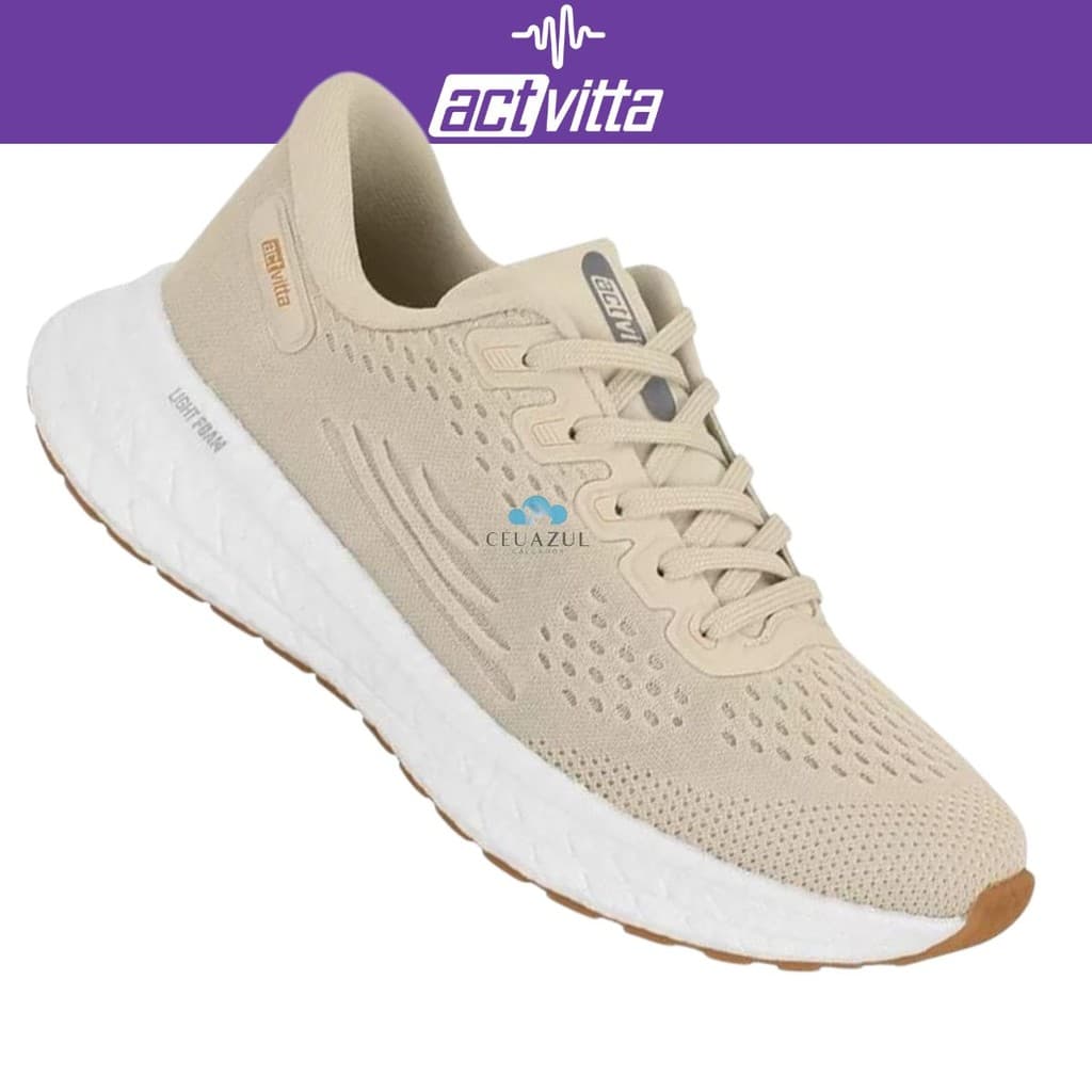 Tênis Feminino Actvitta Esportivo Corrida Leve Confortável Solado EVA Emborrachado