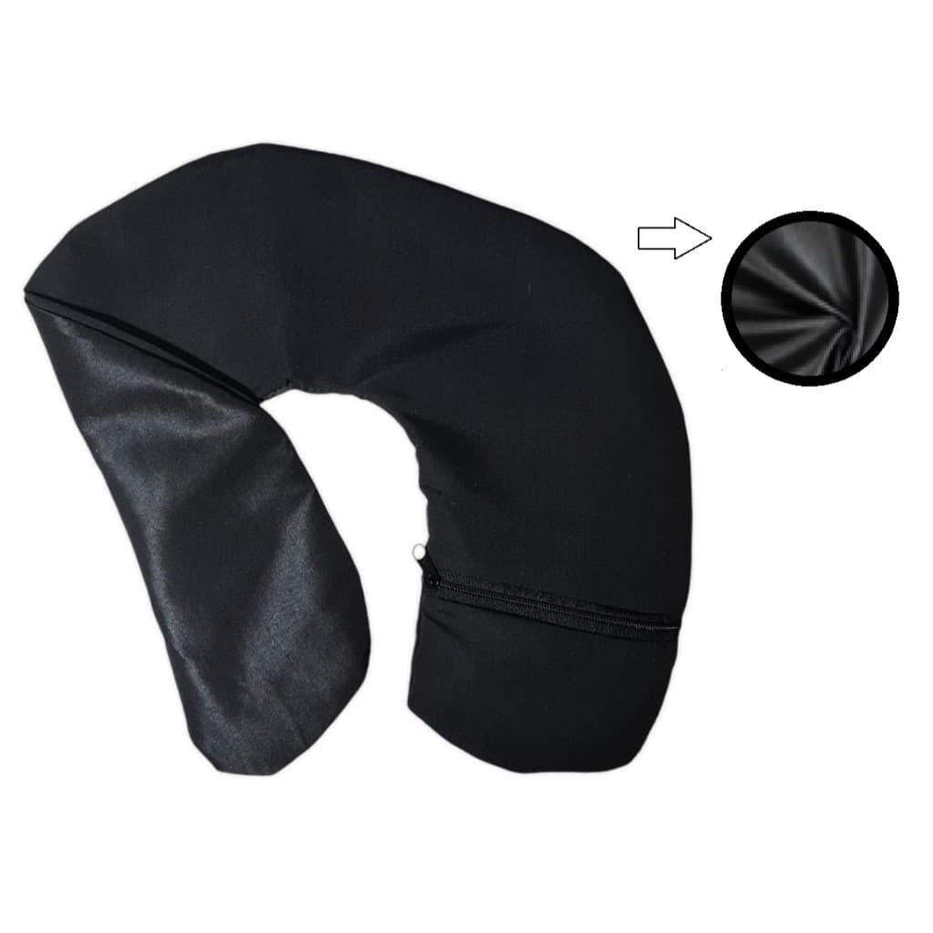 Capa Almofada De Pescoço Capa  Courino Impermeável com Ziper  para Travesseiro de Descanso Apoio de Cabeça Viagem