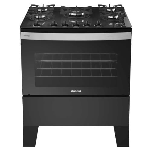 Fogão de Piso Itatiaia 5 Bocas TC Itaglass Plus