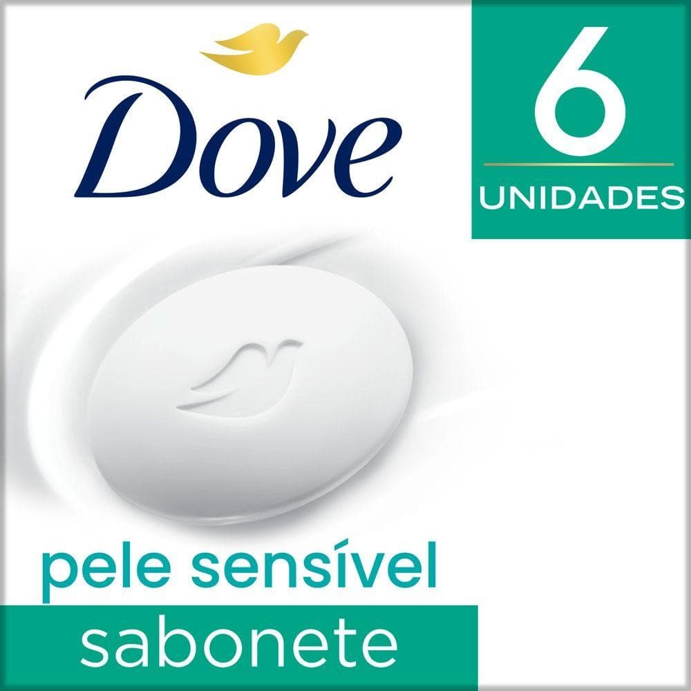 Sabonete em Barra Dove Pele Sensível 90 g 6 unidades