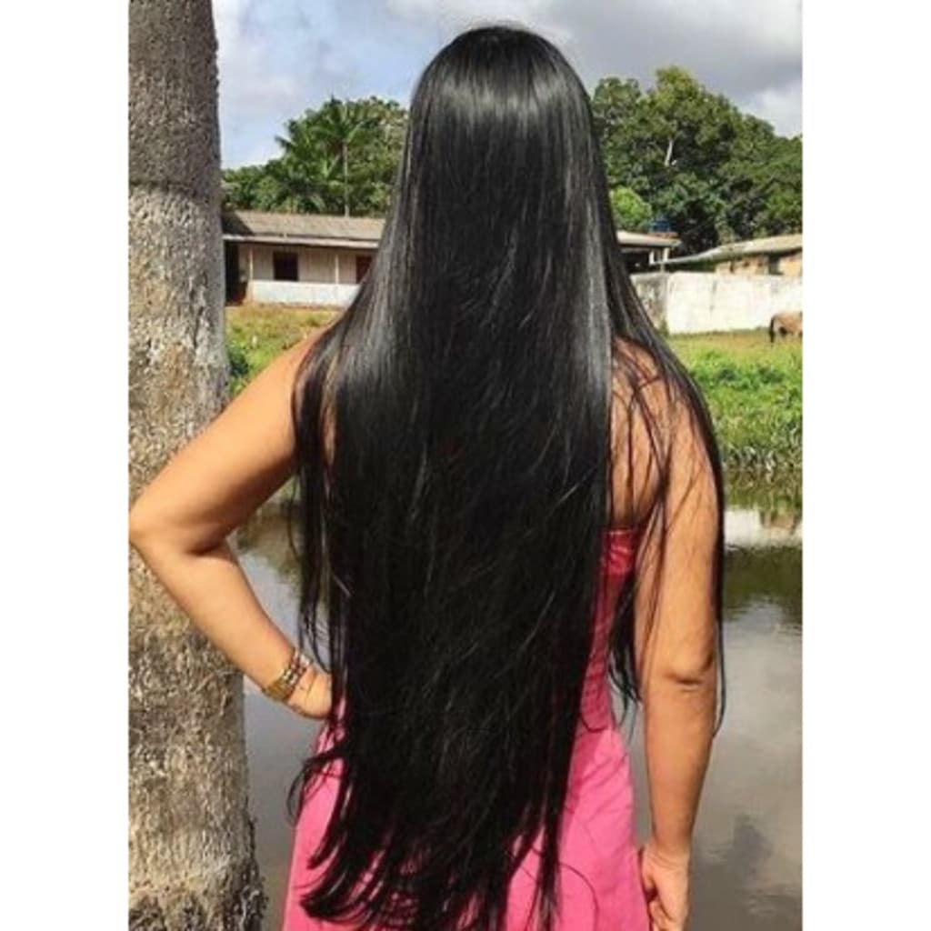 (Baratinha) Aplique Tic-Tac para Volume -Extensão de Cabelo em Fibra Orgânica Cor PRETO Liso Blogueira Top
