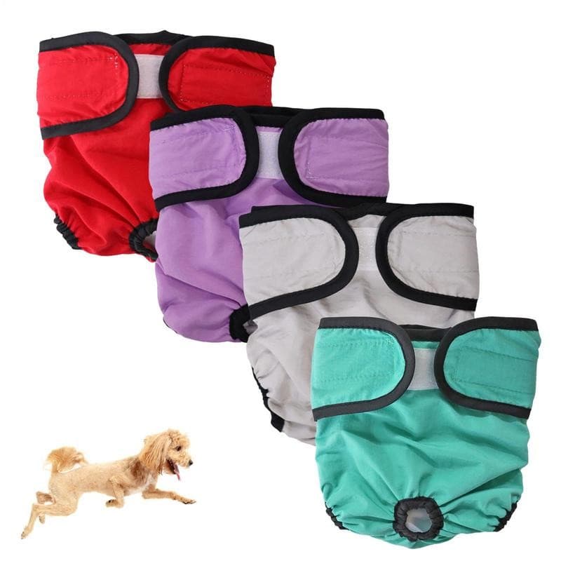 Fraldas Femininas Para Cães , Reutilizáveis Laváveis Ciclo De Calor Com Design Ajustável , De Cor Brilhante Pequenos