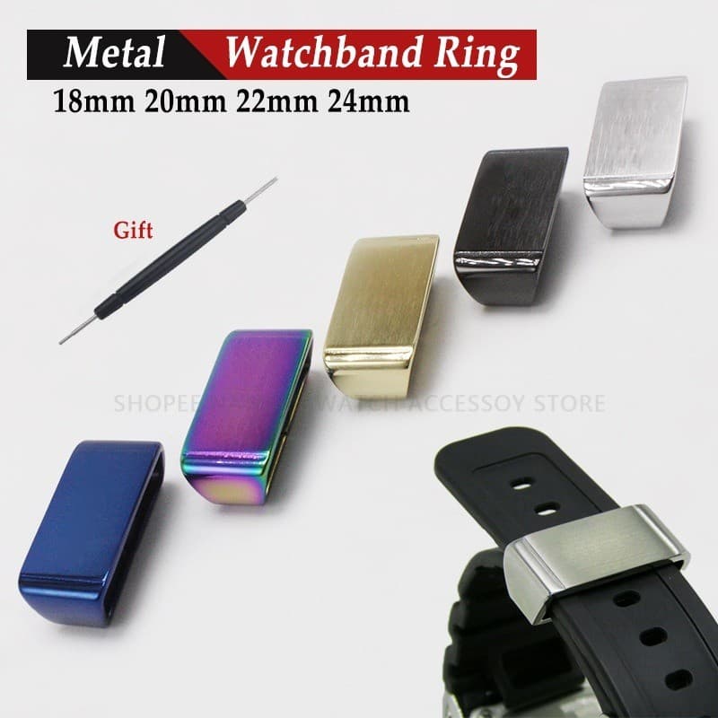Anel De Armário De Pulseira De Relógio De Metal De Aço Inoxidável 18mm 20mm 22mm 24mm Suporte De Laço Protetor De Para N