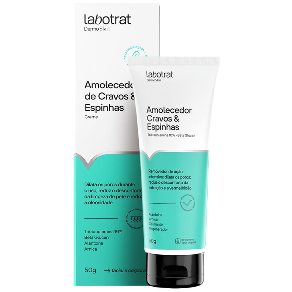 Amolecedor De Cravos E Espinhas Creme Rosto E Corpo Cuidado Facial Labotrat Dermoskin 50g