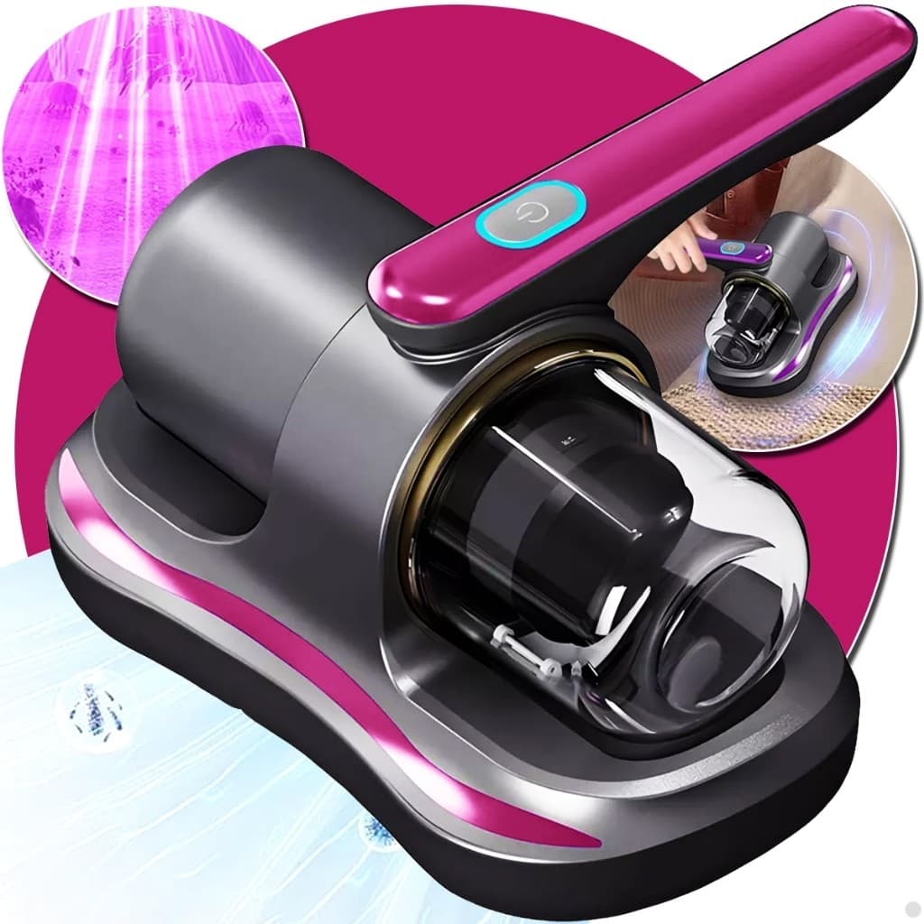 Removedor Anti Ácaros Elétrico Luz UV Sem Fio Aspirador Pó Portátil Esterilização