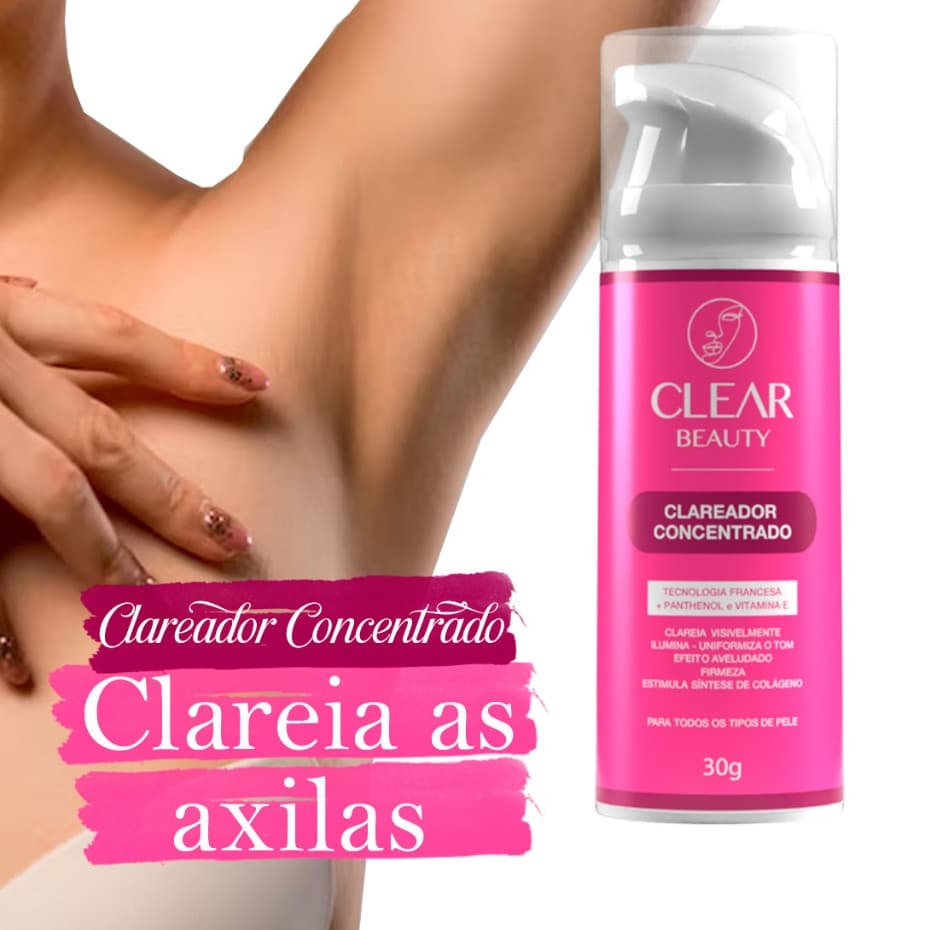 Clareador de virilha e axila Creme Clareador Partes Intimas - Clear Beauty