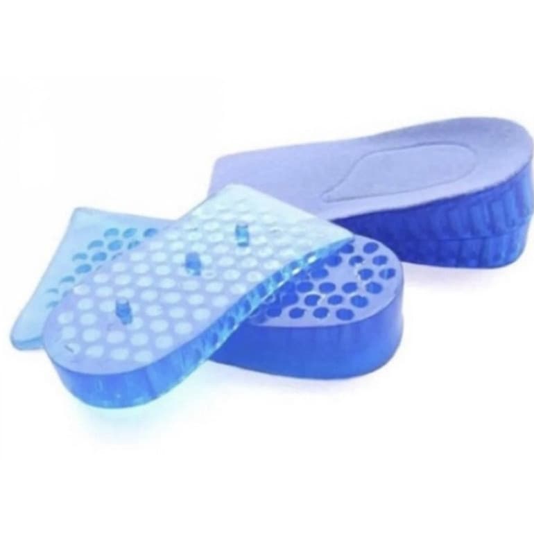 Par Palmilha Compensatória Ortopédica Aumenta Altura Gel Silicone Meia Esporão