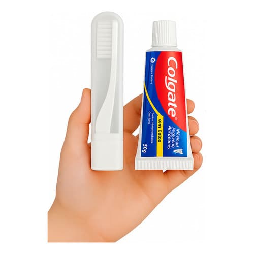  Kit De Higiene Bucal Portátil Colgate 30g + Escova Trip Viagem