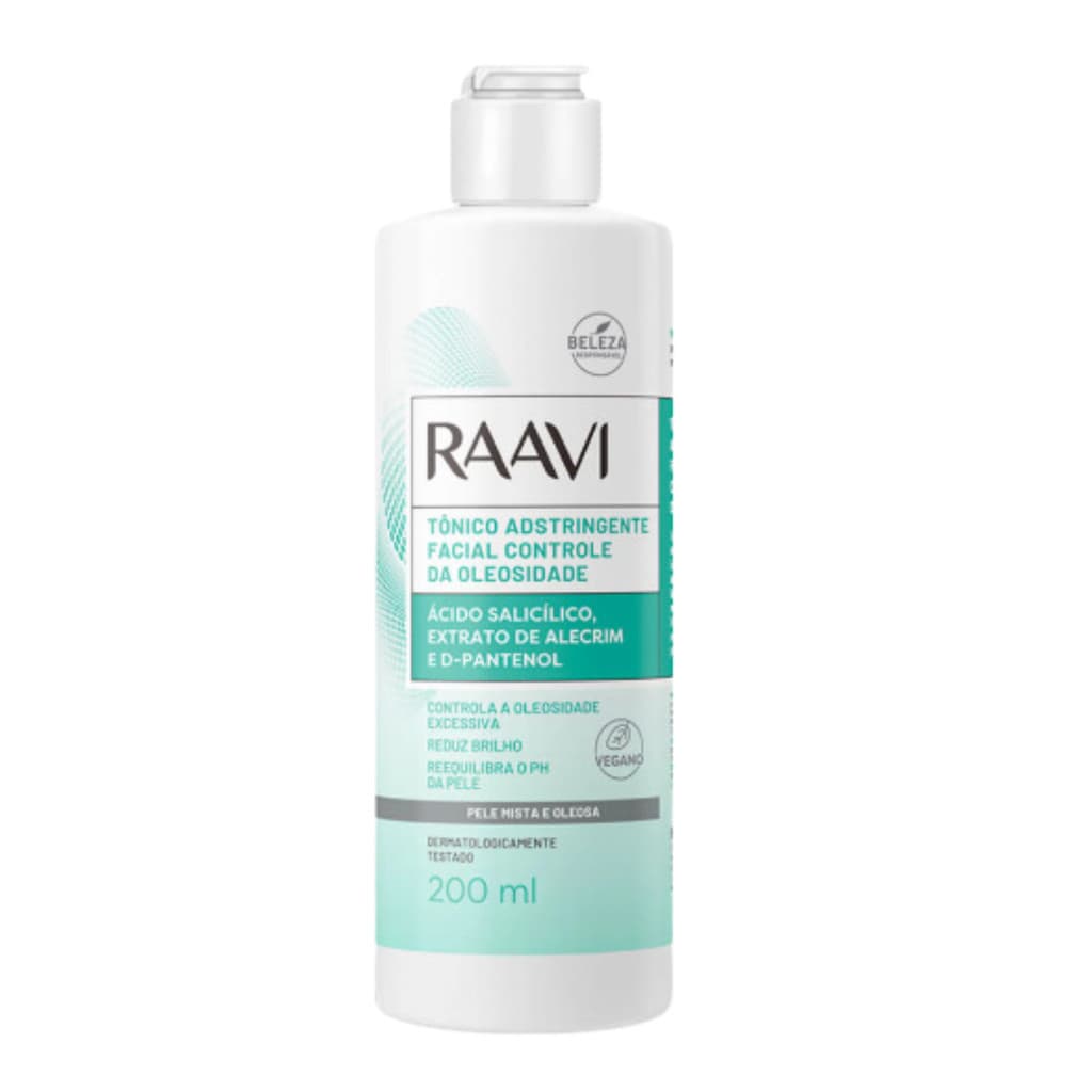 Tonico Raavi Adstrigente Facial Controle Oleosidade 200ml
