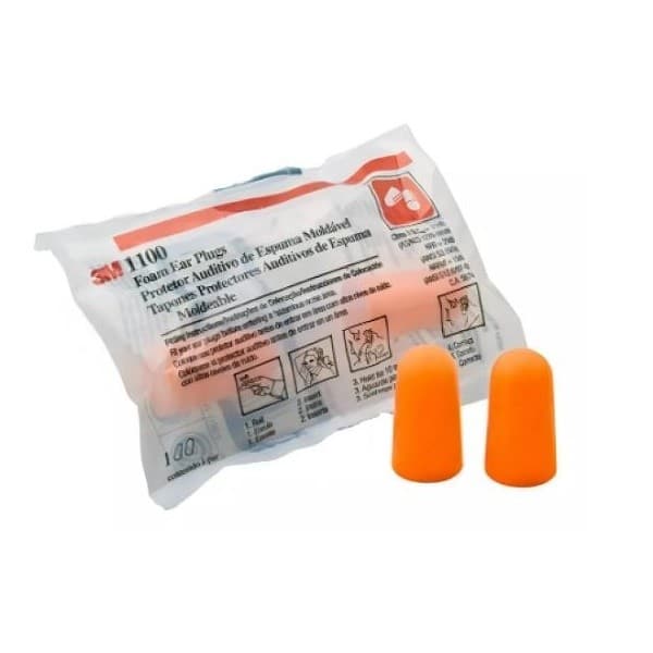 Kit com 50 Pares Protetor Auricular Espuma Ouvidos Abafador 1100 3M
