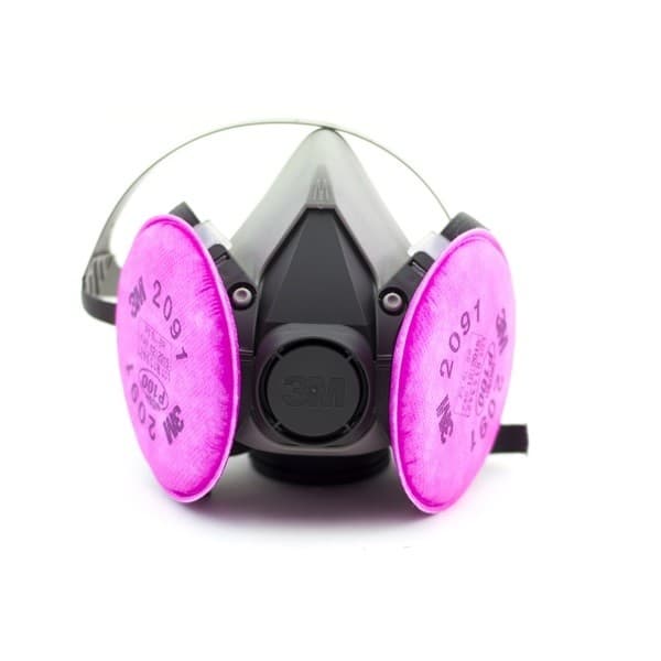 Mascara 3M 6200 com Filtros 2091 para Partículas Altamente Tóxicas