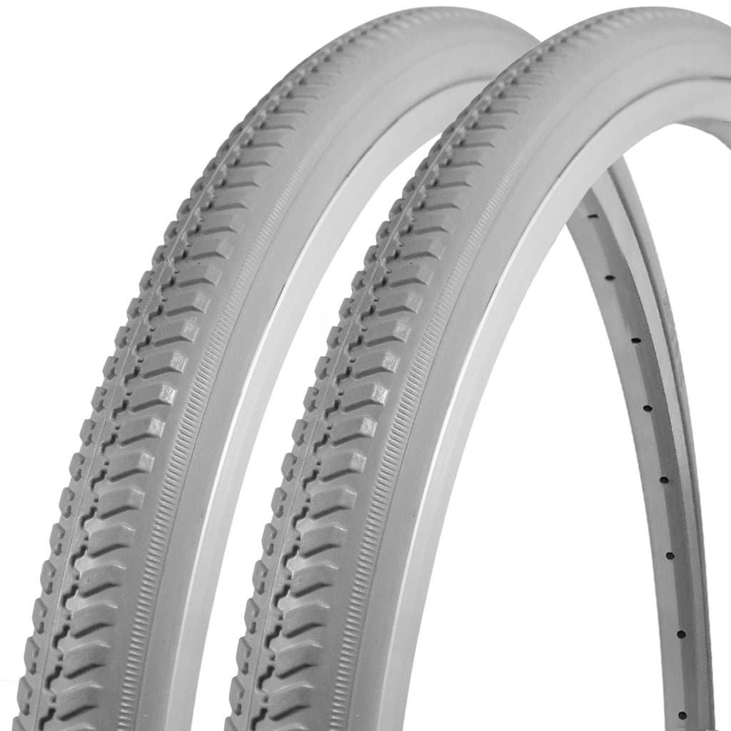 Kit 2 Pneus Maciço 24x1 3/8 (37-540) Movix Cadeira de Rodas Cinza