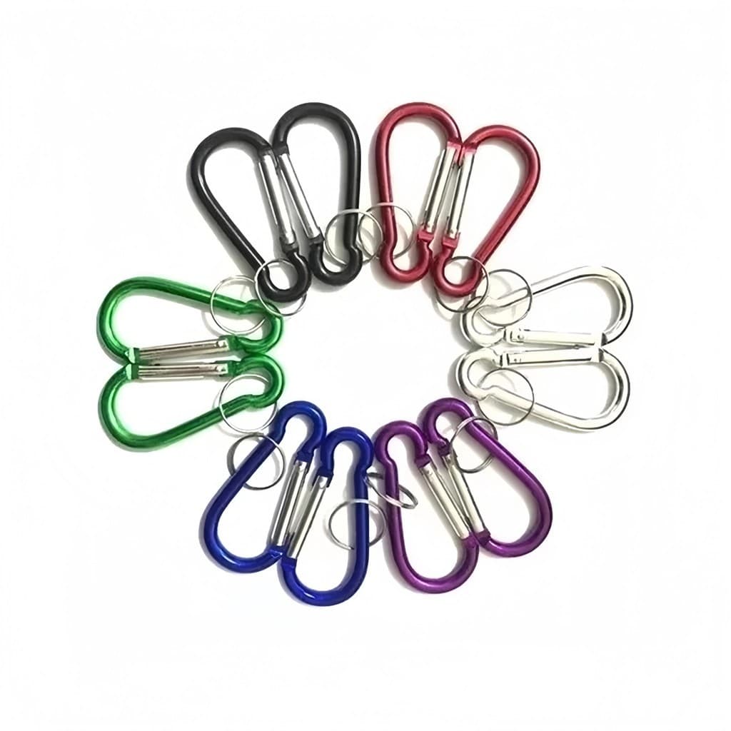 Chaveiro Mosquetão Kit Com 12 Peças Médio Coloridos Envio Imediato