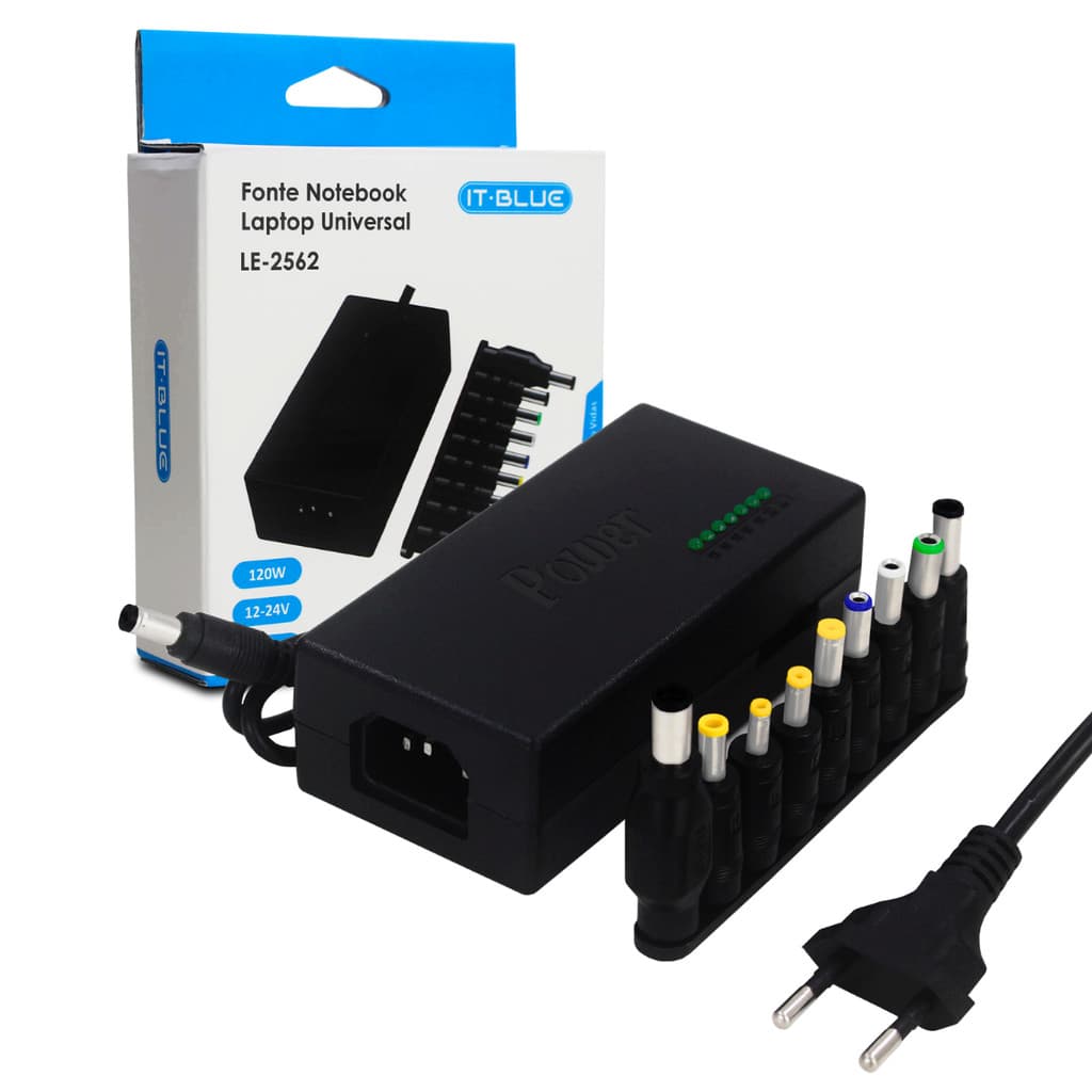 Fonte Carregador Universal 9 Pinos Notebook Cce Acer Cor Pre