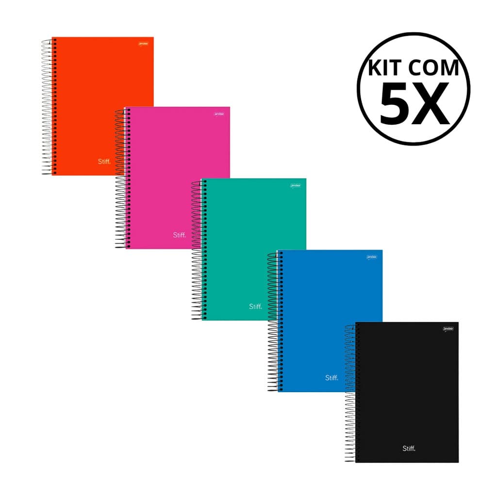 Kit Com 05 Cadernos 1 Matéria Universtario Stiff - Jandaia