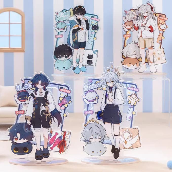 Honkai Star Rail Series Ornamentos Danheng Blade Jingyuan Sunday Suporte bidimensional fofo