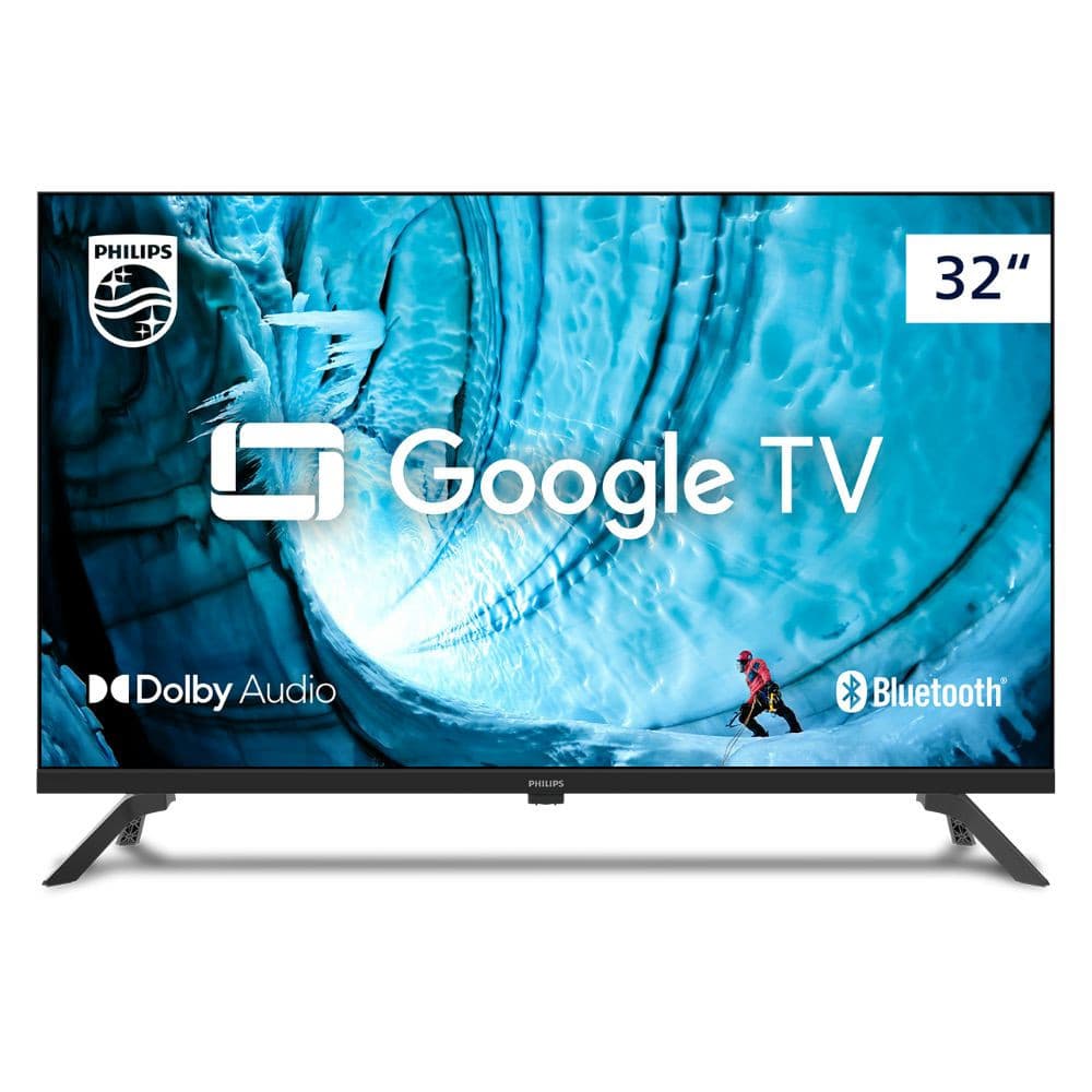 Smart TV 32" Philips HD Google TV Comando de Voz HDR HDMI Bluetooth